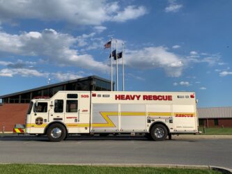 2008 KME Heavy Duty Rescue
 Equipped with Hurst Edraulic rescue tools
 Equipped with Light Mast